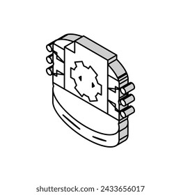 schema development database isometric icon vector. schema development database sign. isolated symbol illustration