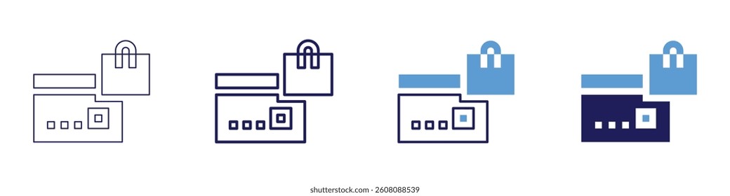 Schema markup​ icon in 4 different styles. Thin Line, Line, Bold Line, Duotone. Duotone style. Editable stroke.