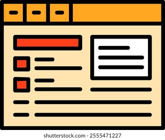 Schema markup Filled Style Icon Design