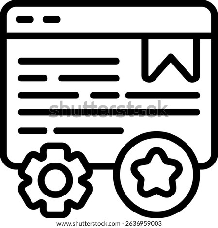 Schema Markup Outline Style Icon Design