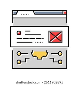 schema markup seo color icon vector. schema markup seo sign. isolated symbol illustration