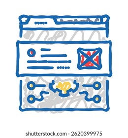 schema markup seo doodle icon sketch vector. schema markup seo sign. isolated symbol illustration