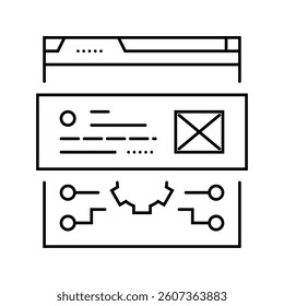 schema markup seo line icon vector. schema markup seo sign. isolated contour symbol black illustration