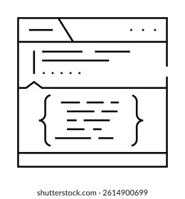 schema markup seo line icon vector. schema markup seo sign. isolated contour symbol black illustration