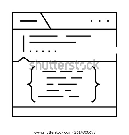 schema markup seo line icon vector. schema markup seo sign. isolated contour symbol black illustration