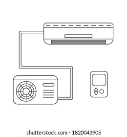 Schematic air conditioner for store or article