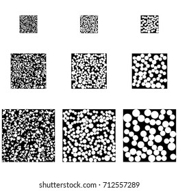Schematic of big data. Vector black icon on white background.