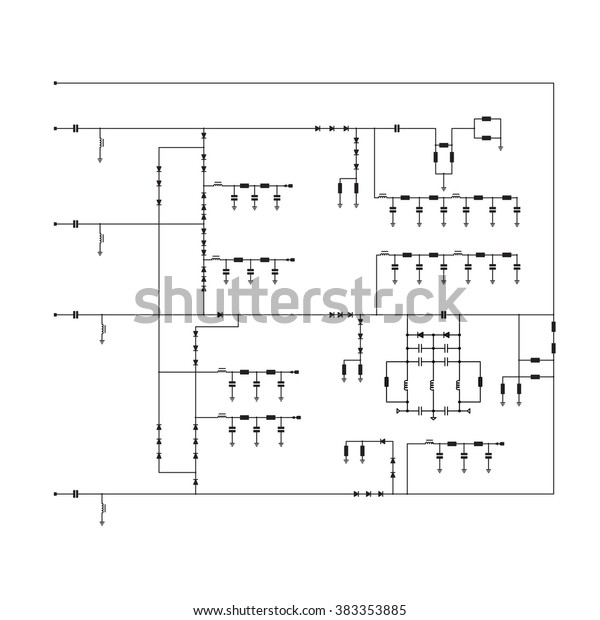 Schematic Diagram Stock Vector (royalty Free) 383353885 