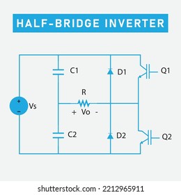 Schematic Diagram Of Half Bridge Inverter