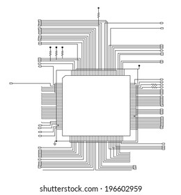 schematic diagram - project of electronic circuit - graphic 