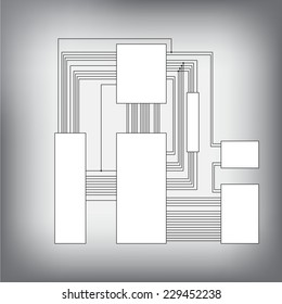 schematic diagram - project of electronic circuit - graphic