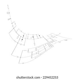 schematic diagram - project of electronic circuit - graphic
