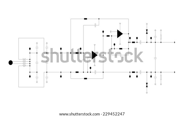 Schematic Diagram Project Electronic Circuit Graphic Stock