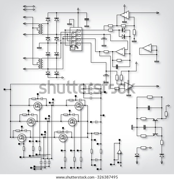 回路図 電子回路のプロジェクト グラフィック のベクター画像素材 ロイヤリティフリー