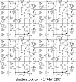 Schematic diagram, Seamless vector background pattern 