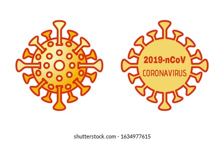 Schematic illustration of a coronavirus 2019-nCov. Vector illustration