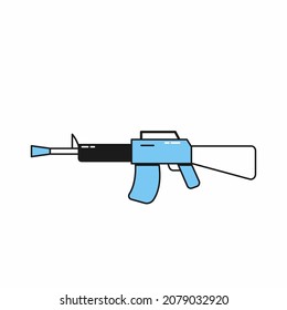 Ilustración esquemática del fusil de asalto M-16. 