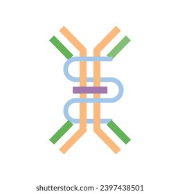 schematic of immunoglobulin A dimer showing H-chain , L-chain , J-chain and secretory component (blue). immunoglobulins are heterodimeric proteins composed of two heavy H and two light L