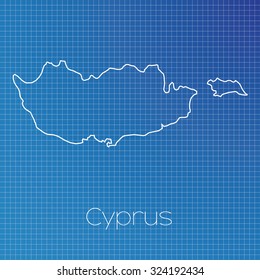 A Schematic outline of the country of Cyprus