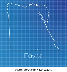 A Schematic outline of the country of Egypt