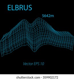 Schematic picture of the peak of Mount Elbrus