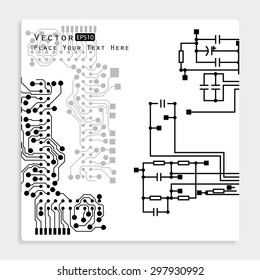 schematic structure, gray background for communication