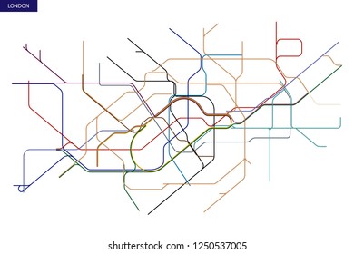 Schematic Transit Map Of The London Underground And Overground