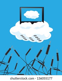 schematical image of computer technologies