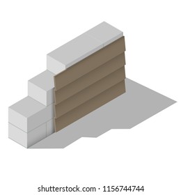 scheme of a aerated concrete wall