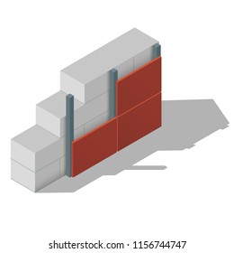 scheme of a aerated concrete wall