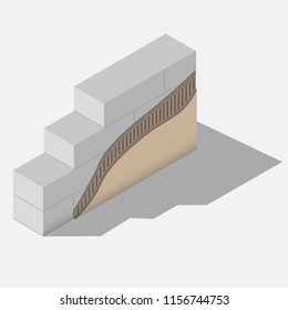 scheme of a aerated concrete wall