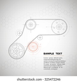 To the scheme of a belt drive. Technical background