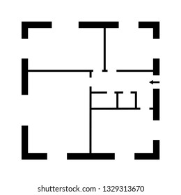 Scheme for building house.Plan sign