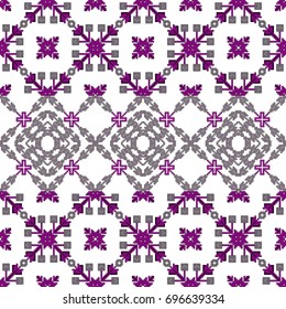scheme for Cross stitch pattern for clothing, elements of folk embroidery, vector ornament.