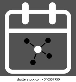 Scheme Day vector icon. Style is bicolor flat symbol, black and white colors, rounded angles, gray background.