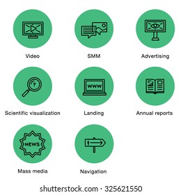 Scheme of design studio and advertising services
