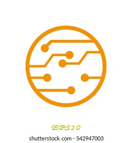 scheme electronic, icon, vector illustration eps10