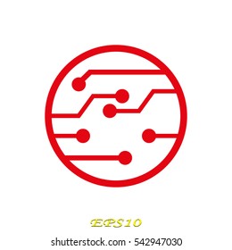scheme electronic, icon, vector illustration eps10