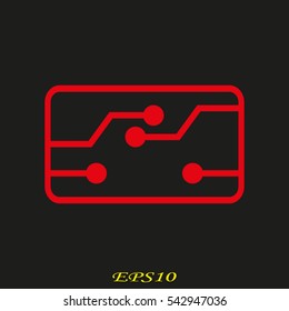 scheme electronic, icon, vector illustration eps10