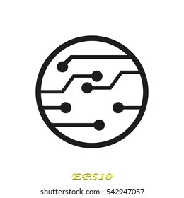 scheme electronic, icon, vector illustration eps10