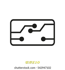 scheme electronic, icon, vector illustration eps10