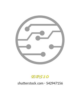 scheme electronic, icon, vector illustration eps10
