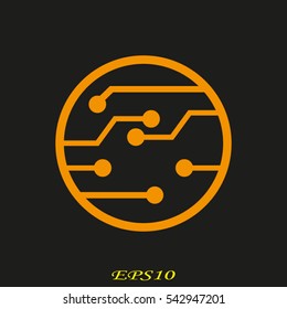 scheme electronic, icon, vector illustration eps10