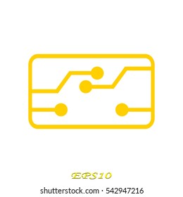 scheme electronic, icon, vector illustration eps10
