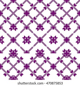scheme for embroidery abstract floral pattern. pixel mosaic. Vector illustration. For the design, printing, textile industry. color