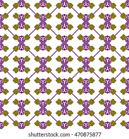 scheme for embroidery abstract floral pattern. pixel mosaic. Vector illustration. For the design, printing, textile industry. color