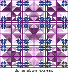 scheme for embroidery abstract floral pattern. pixel mosaic. Vector illustration. For the design, printing, textile industry. color
