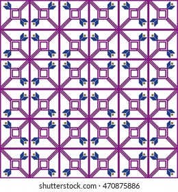 scheme for embroidery abstract floral pattern. pixel mosaic. Vector illustration. For the design, printing, textile industry. color