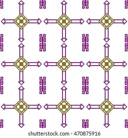 scheme for embroidery abstract floral pattern. pixel mosaic. Vector illustration. For the design, printing, textile industry. color