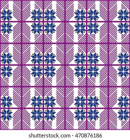 scheme for embroidery abstract floral pattern. pixel mosaic. Vector illustration. For the design, printing, textile industry. color